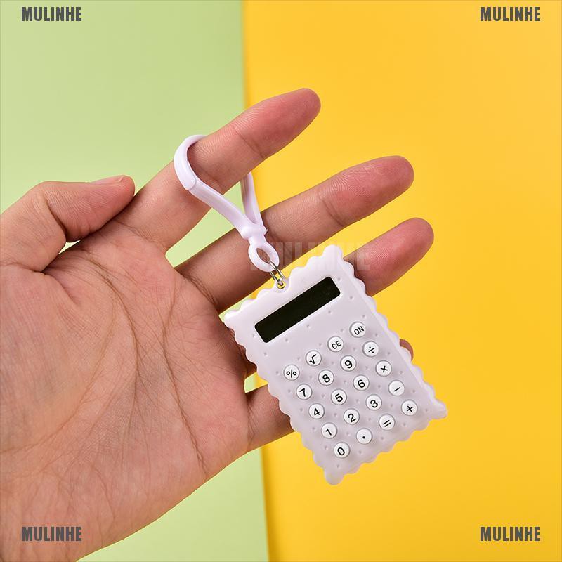 Móc Khóa Hình Máy Tính 8 Chữ Số Mini Bằng Nhựa Màu Sắc Ngẫu Nhiên
