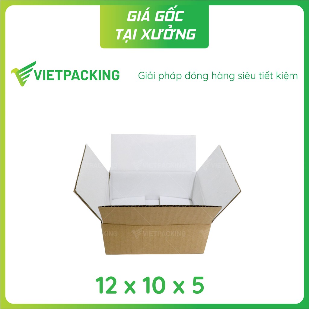 [GIÁ XƯỞNG] 50 hộp carton đóng hàng 12x10x5 giấy cứng hộp đẹp