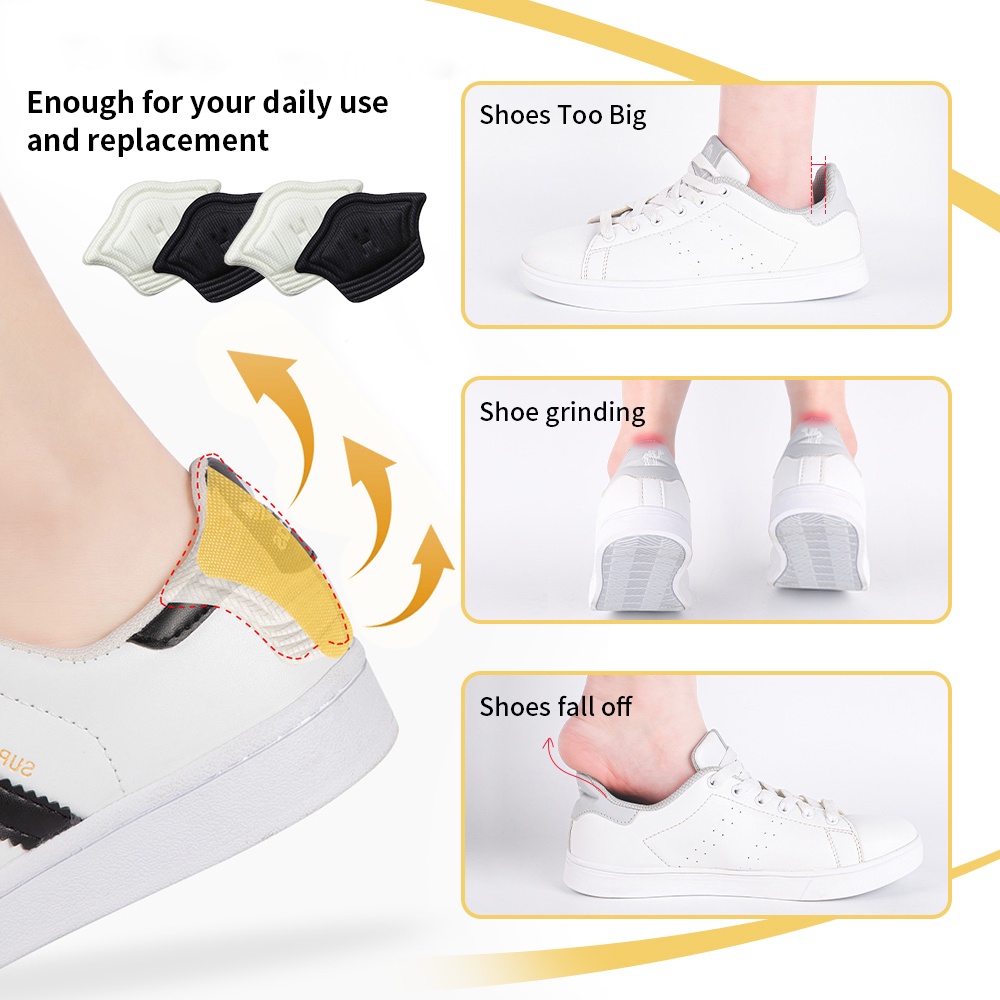 1 Pair Men Soft Self-Adhesive Adjustable Size Foot Heel Sticker / Women High Heels Anti-wear Thick Foot Heel Pads