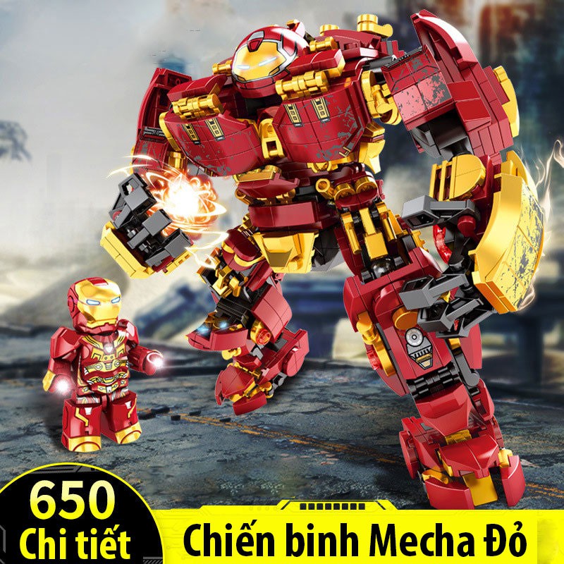 Bộ đồ chơi lắp ghép Kiểu lắp ráp Siêu Robot Metal Mecha với 4 màu lựa chọn  Chất liệu nhựa ABS với hơn 600 chi tiết