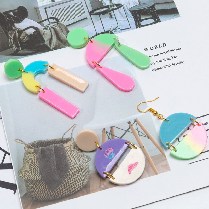 Khuôn Silicone Tự Làm Bông Tai Bằng Nhựa Resin Pha Lê UV