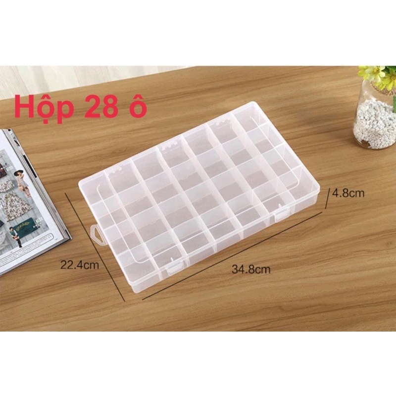 Hộp nhựa chia ô tháo được vách ngăn size lớn nhất 36 ô và 28 ô