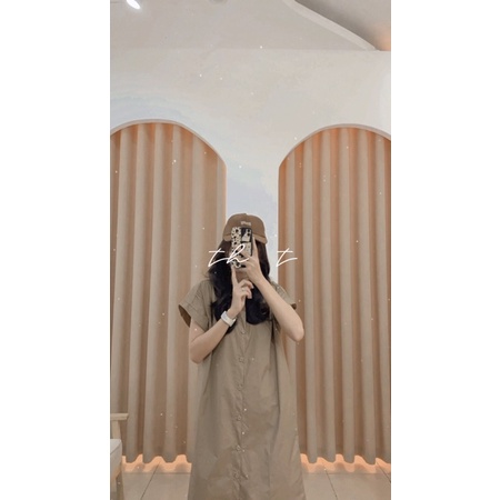 Váy thô nâu cổ tàu (ảnh thật tự chụp) | BigBuy360 - bigbuy360.vn