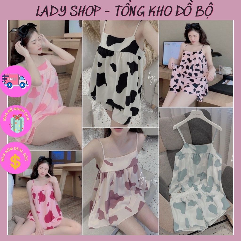 Đồ Ngủ Cao Cấp 🍀 Bộ Hai Dây Bò Sữa Chất Liệu Cao Cấp MS03 | BigBuy360 - bigbuy360.vn