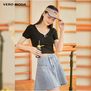Vero Moda Chân váy jean dáng xòe có lớp quần bên trong