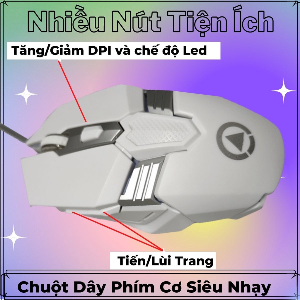 Chuột Có Dây Gaming, Thiết Kế Led 7 Màu Cùng 4 Mức DPI Điều Chỉnh Siêu Nhạy Phù Hợp Chơi Game, Làm Việc … CM2