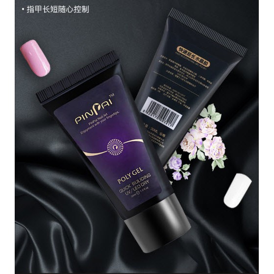 Gel Gôm Đắp Móng PinPai Với 5 Tông Màu Đẹp - Lẻ 1 Tuýp 30ml