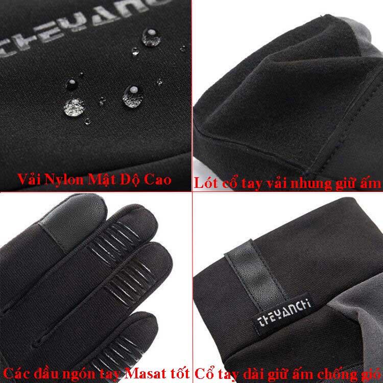 Bao tay xe máy xe đạp Cheyanchi cảm ứng điện thoại - Chống nắng, chống tia uv