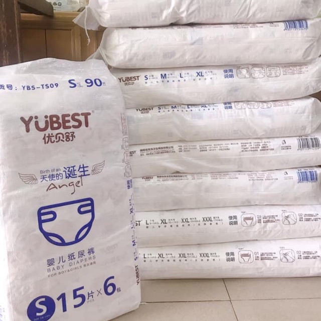 Bỉm Yubest Angel/ Natural Nội địa Trung Quốc/ Quần/ Dán đủ size S90, M84