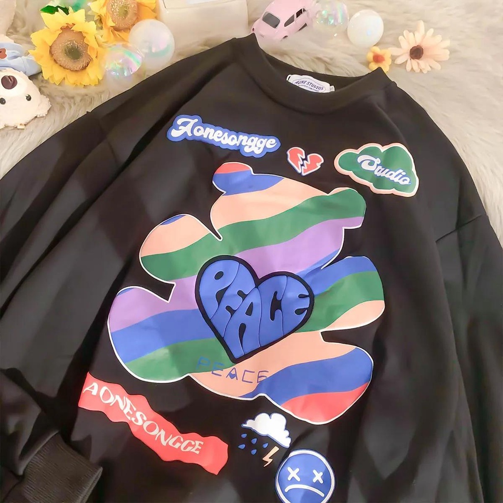 NRVP Áo Thun Nữ Dài Tay Cổ Tròn Thời Trang Hàn