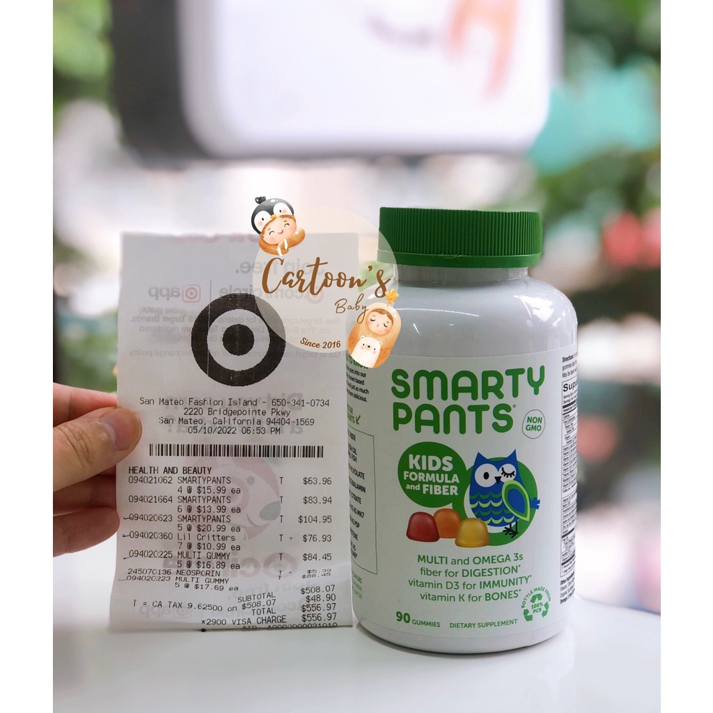 Kẹo dẻo Smarty Pants Kids Mỹ cho bé