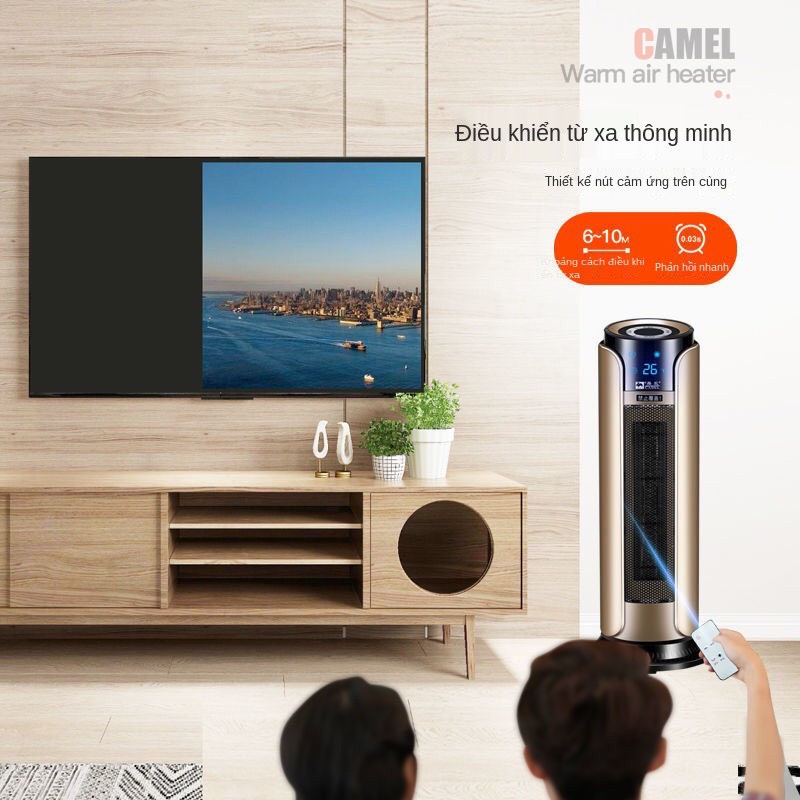 Quạt sưởi gốm máy sưởi làm ấm không khí công suất 2000W camel 3 cấp độ Hàng nội địa TQ nổi tiếng V600