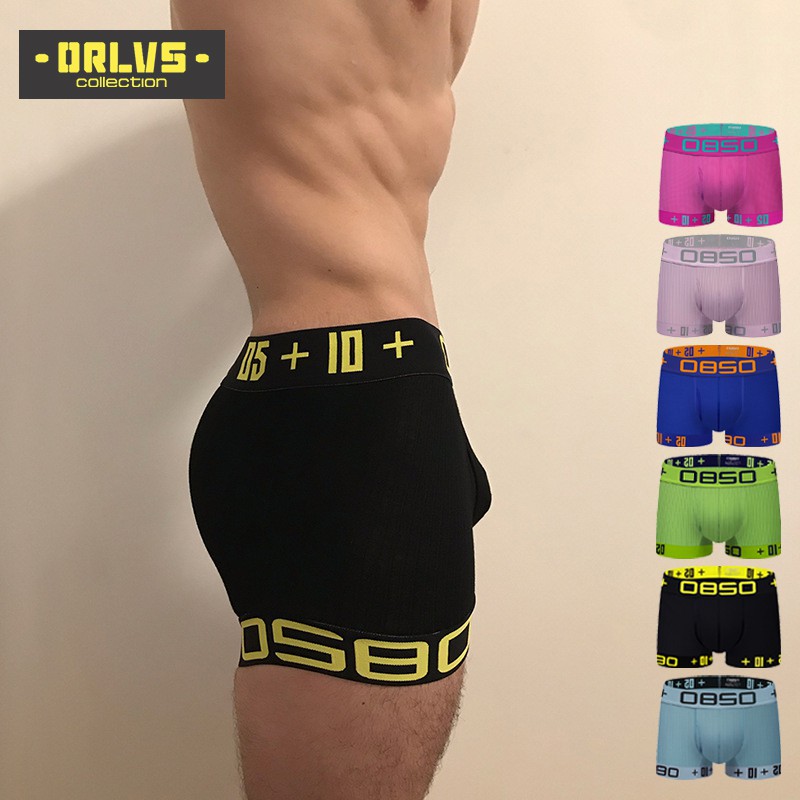 ORLVS Quần lót boxer thoáng khí gợi cảm cho nam Bs3514
