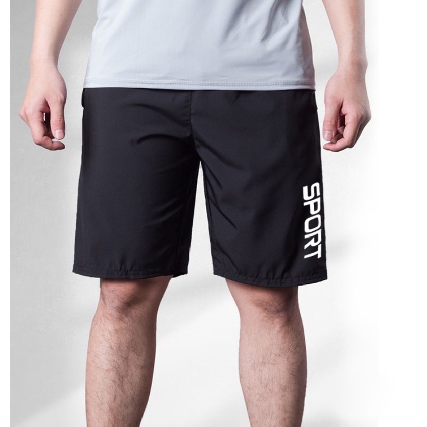 Quần đùi nam, Quần short chất gió thể thao  được thiết kế lưng thun dây rút không gây hằn bụng, túi khóa kéo tiện lợi.