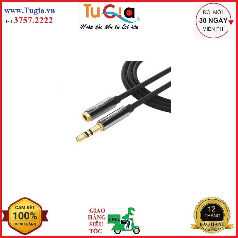 Cáp AV Nối Dài 3.5mm Male To 3.5mm Female Ugreen AV118 10592 - Đen - Hàng Chính Hãng