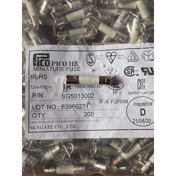 Cầu Chì Ống Cầu Chì Sứ 5x20mm 125V 250V Đủ Loại (1 cái) Đế Cầu Chì Hàn 5x20mm(1cặp)
