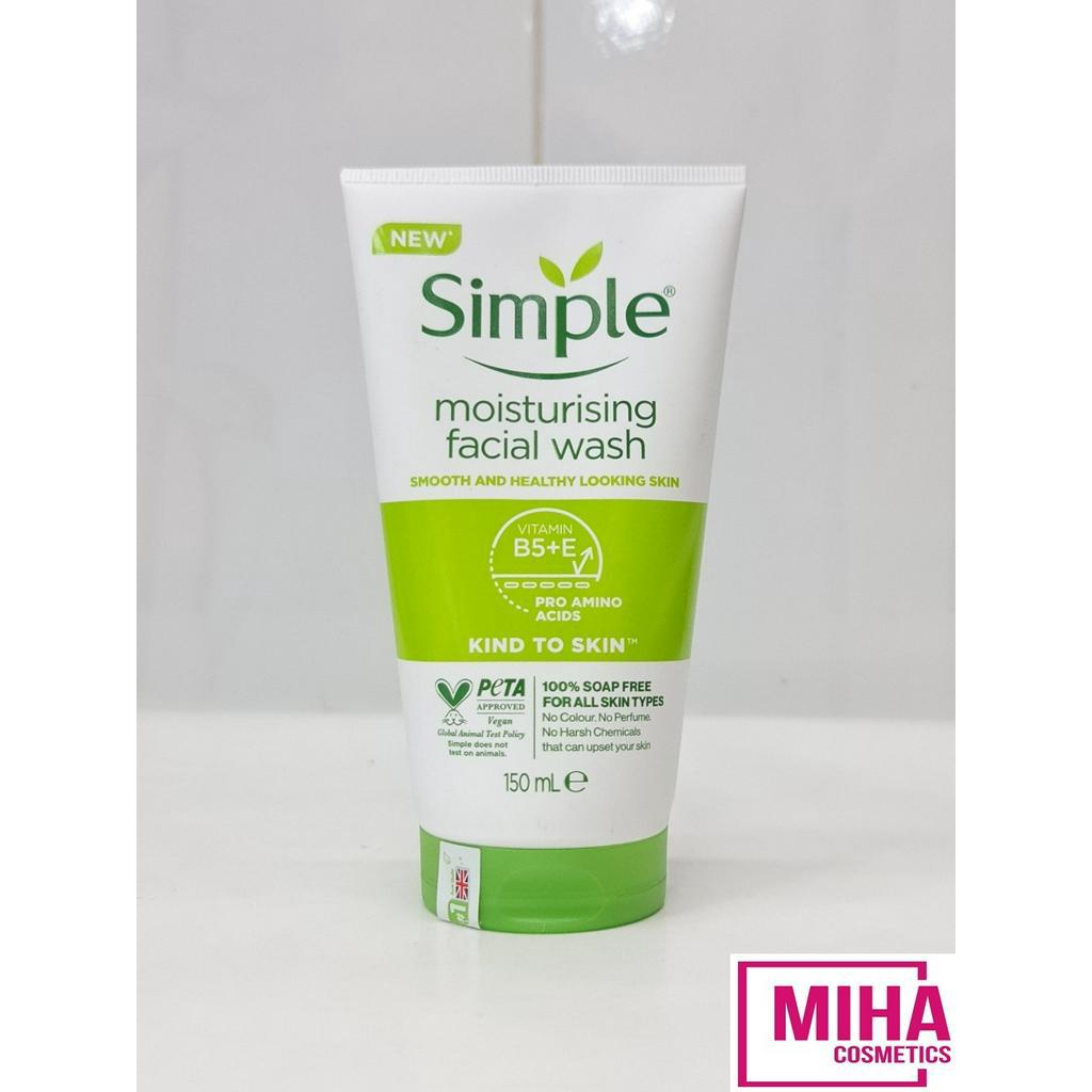Sữa Rửa Mặt Dịu Nhẹ Simple Kind to Skin Moisturising Facial Wash 150ml