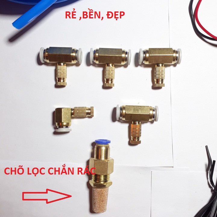 Bộ phun sương 5 béc - bơm tăng áp mini - máy bơm nước mini.