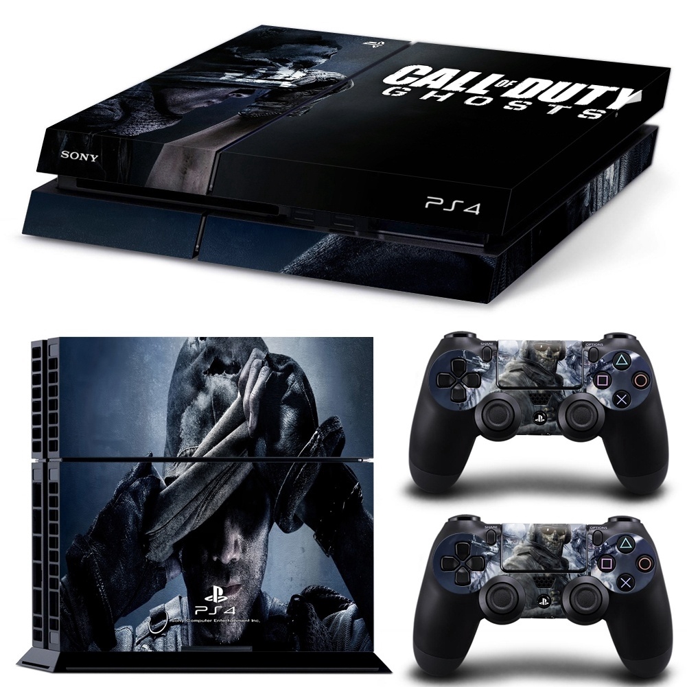 Decal dán trang trí bảo vệ máy chơi game PS4 hình trò chơi Call of Duty Ghosts