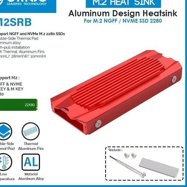ORICO ⋆➸ Đệm tản nhiệt M.2 NVME SATA hai mặt M2SRB ★★★ 7bl | BigBuy360 - bigbuy360.vn