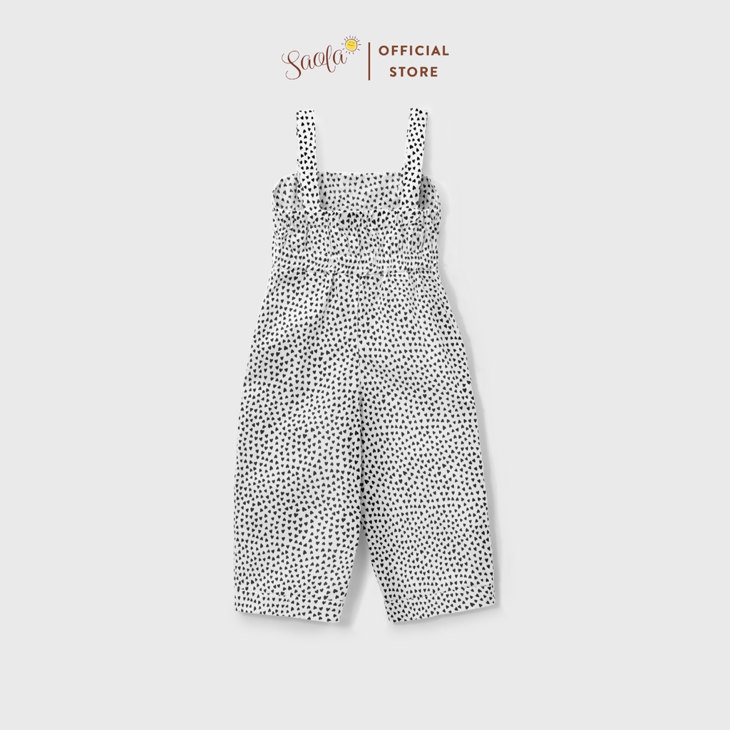 Bộ Áo Liền Quần Jumpsuit Hai Dây Siêu Cute Họa Tiết Đáng Yêu Cho Bé Gái - LALA OVERALLS - JSC001 - SAOLA KIDS CLOTHING