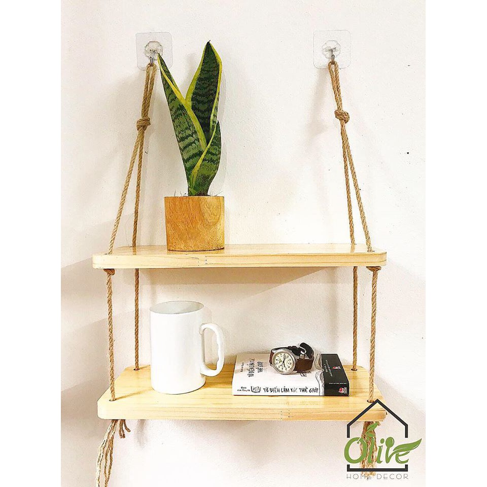 KỆ GỖ TREO TƯỜNG DECOR 🌳