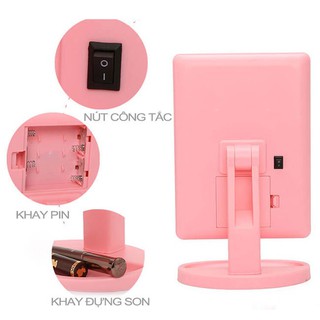 GƯƠNG ĐÈN LED 16 XOAY 180 ĐỘ