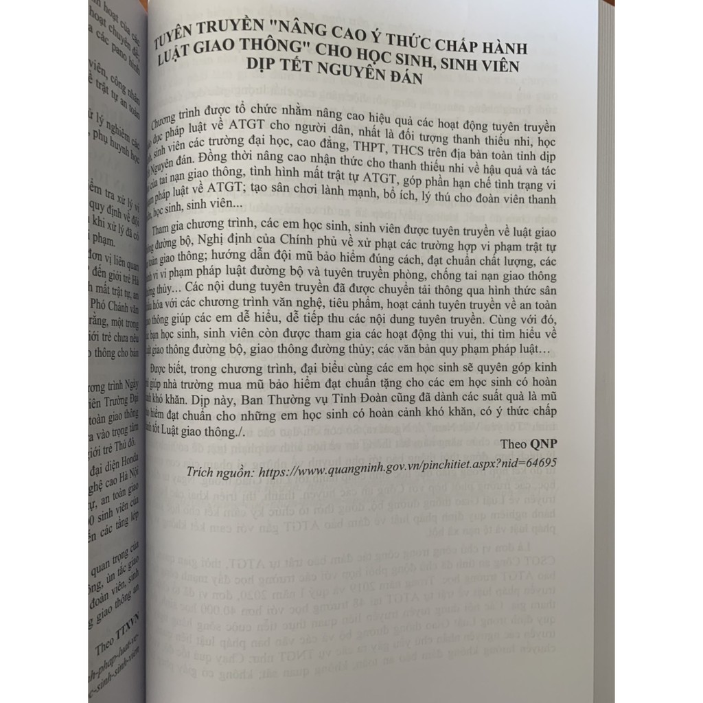 Sách - Công tác tuyên truyền giáo dục pháp luật về an toàn giao thông trong trường học | BigBuy360 - bigbuy360.vn