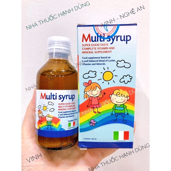 Multi syrup | Thực phẩm bổ sung vitamin và khoáng chất cho trẻ nhỏ | made in Italy.