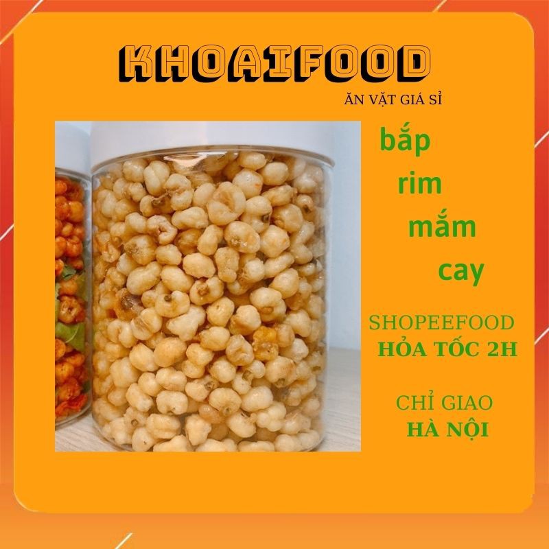 Bắp rim bơ giòn tan hũ 200g - ngô xóc mắm cay đồ ăn vặt khô tiện lợi