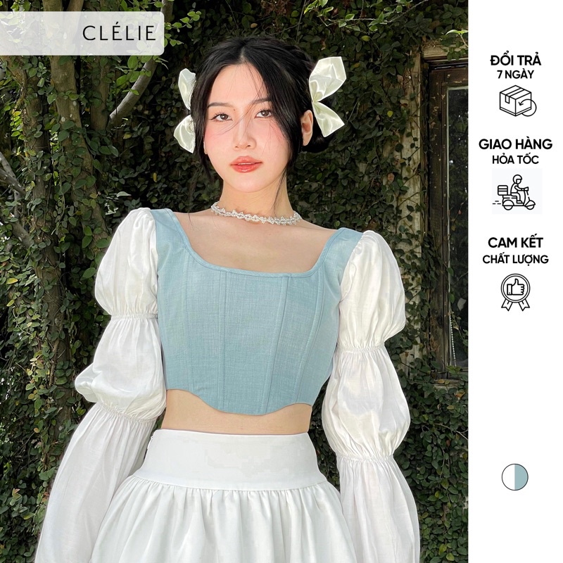 Áo corset tay phồng xoè dài | MALI TOP - CLÉLIE