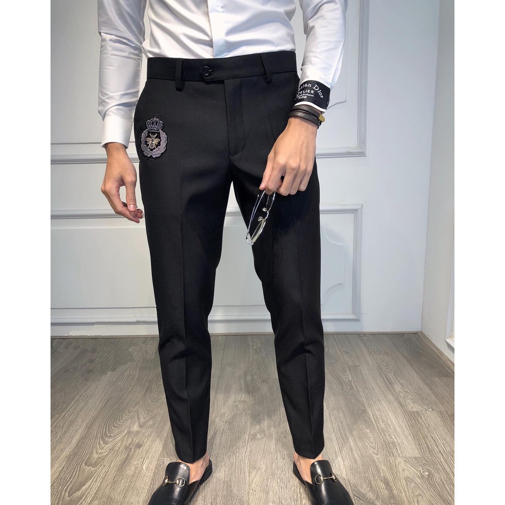 Free ship 99K/Quần Âu Thời Trang Thêu Ong Vàng🍀 | BigBuy360 - bigbuy360.vn