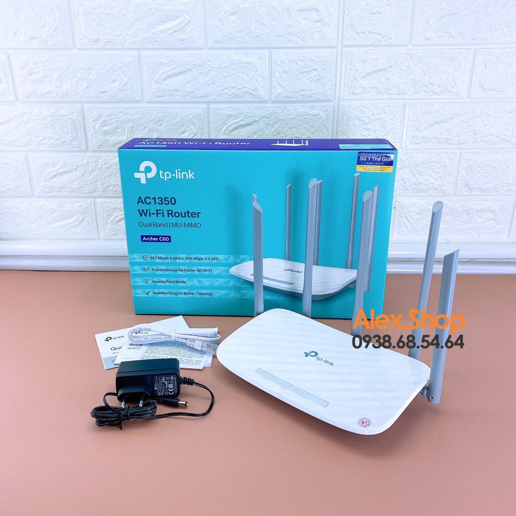 [Chính Hãng] TPLink C60 Archer C60 Phát WiFi Băng Tần Kép AC1350 | BigBuy360 - bigbuy360.vn