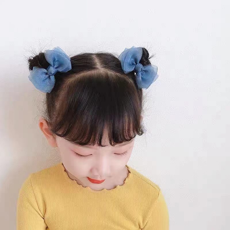 Set 2 Kẹp Tóc Hình Nơ Dễ Thương Phong Cách Hàn Quốc Cho Bé Gái