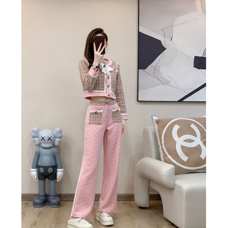 Set Áo Thun Dài Tay + Quần Dài Thời Trang Nữ