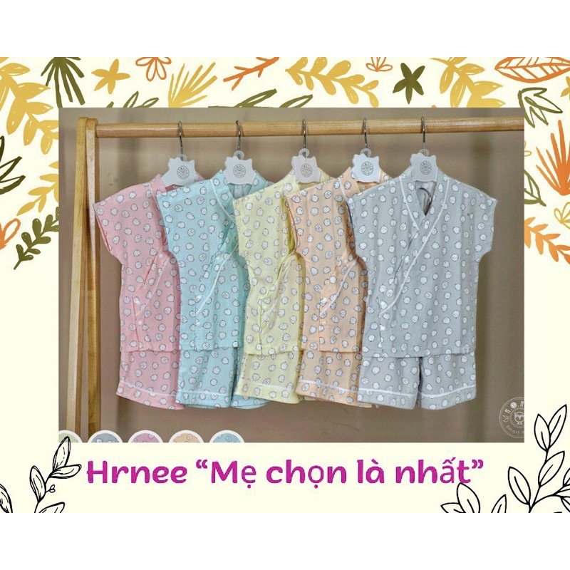 ⚡️ Bộ pijama cài chéo cho bé trai, bé gái - bộ pijama sợi tre cho bé chính hãng Hrnee ⚡️