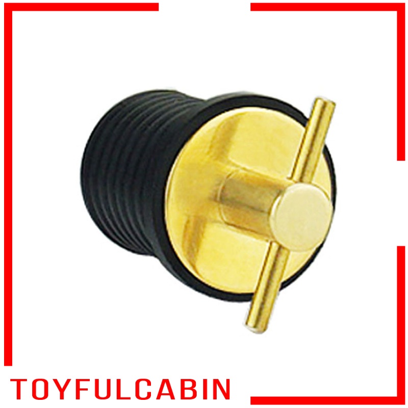 [TOYFULCABIN] 1\" inch New T-Handle TWIST-IN Boat DRAIN PLUG - Brass & Rubber Heavy Duty | BigBuy360 - bigbuy360.vn