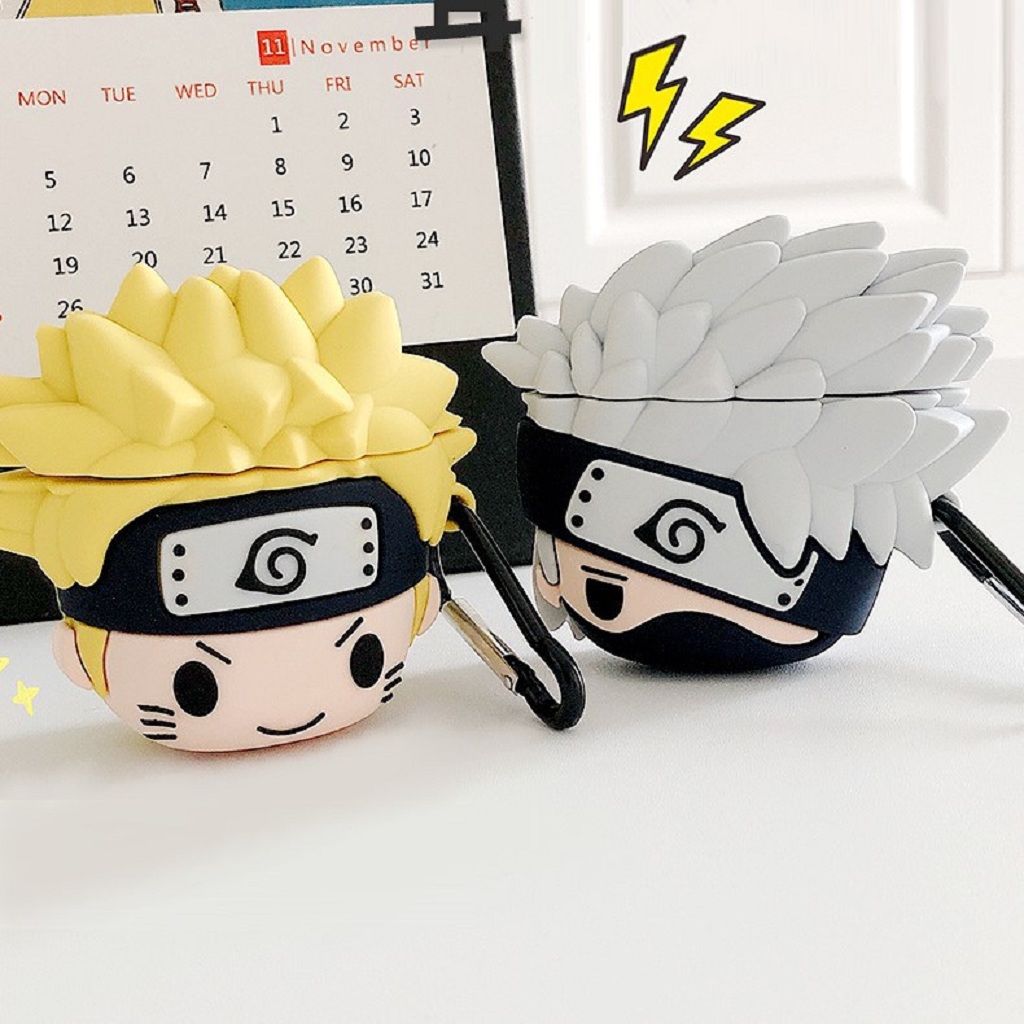 Airpods Case ⚡Freeship ⚡ VỎ BỌC AIRPODS NARUTO VÀ KAKASHI Case Tai Nghe Không Dây Airpods 1/ 2/ i12/ Pro