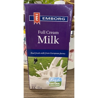Lốc 6 hộp sữa tươi tiệt trùng nguyên kem hiệu Emborg 1L (Full cream milk 3,5%)