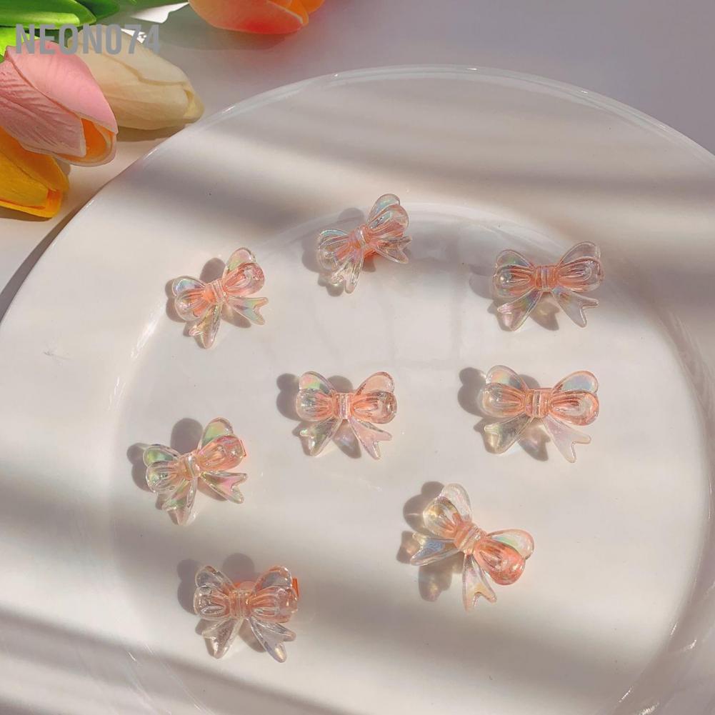 Neon074 Neon074 Kẹp tóc Nơ Buộc Nữ Barrette Màu Acrylic Cô Gái Tóc Phong Cách Đáng Yêu Phụ Kiện