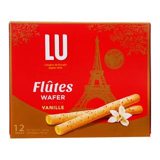Hộp 12 gói bánh quế vani flutes wafer lu 19.5g