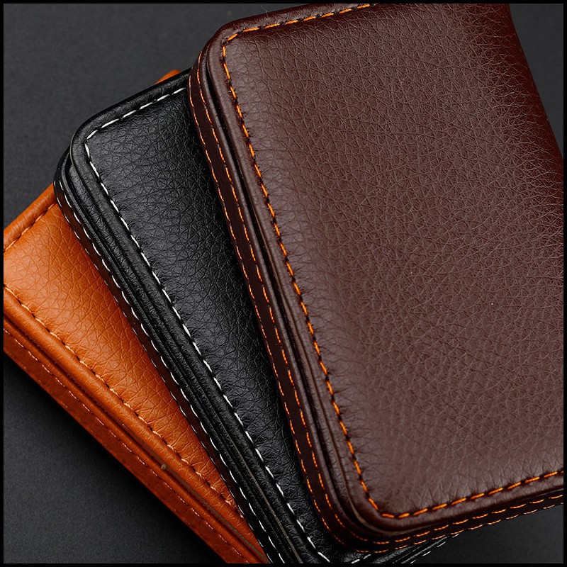 Ví Da PU Nam Châm Màu Nâu / Đen / Nâu / Cà Phê Đựng Danh Thiếp / Danh Thiếp Đa Ứng