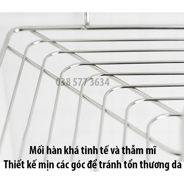 Kệ góc dán tường, kệ góc nhà tắm, kệ góc nhà bếp, kệ inox 304 dán tường chịu lực