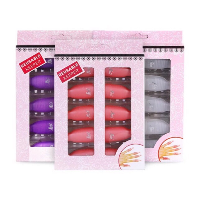 Bộ kẹp ngón tay ủ phá gel nail 10 ngón tay