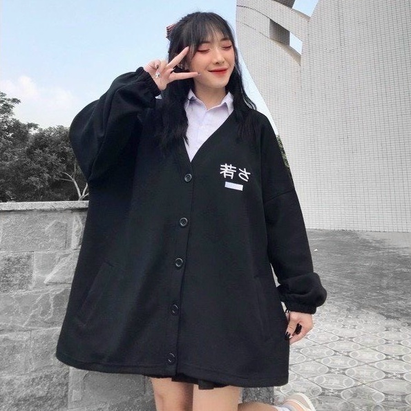 Áo khoác nỉ Cardigan CUBE form rộng ulzzang Cá Tính Life Unisex
