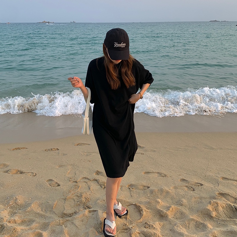 Áo thun SUXI ngắn tay cổ tròn màu sắc đơn giản phong cách thời trang mùa hè