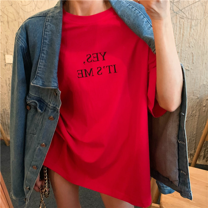 Áo thun tay lỡ dáng rộng phong cách Hàn Quốc thời trang cho nữ