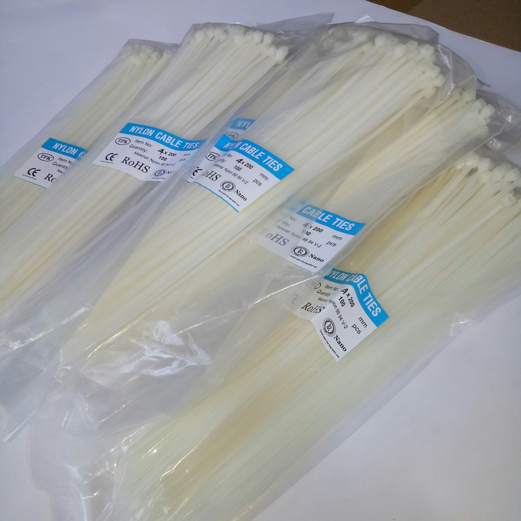 Dây Rút Nhựa Màu Trắng