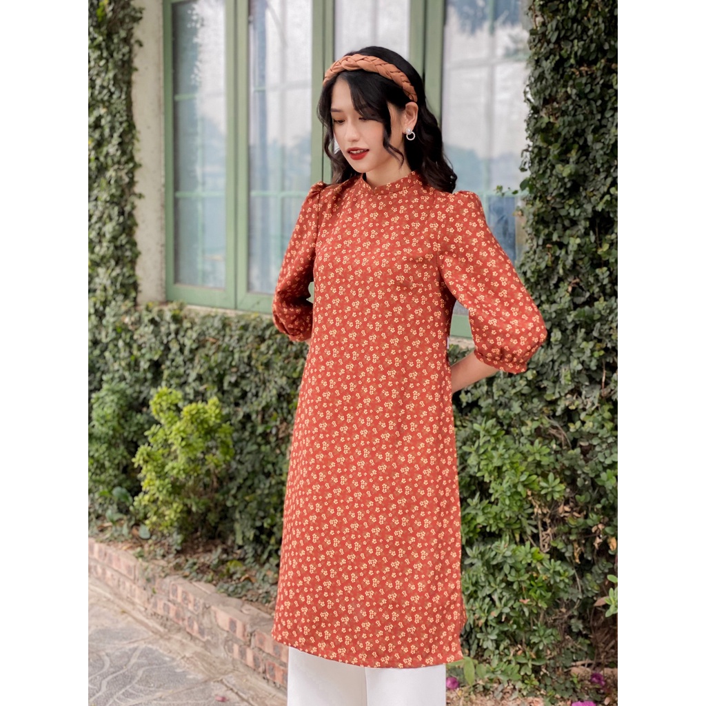 [HÀNG CÓ SẴN] Áo Dài Như Ý Đặc Biệt May Boutique màu Cam Freesize SAD21D_112.002-OR-F