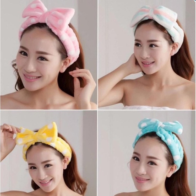 BĂNG ĐÔ NƠ CÀI TÓC RỬA MẶT VẢI NHUNG CAO CẤP, Turban nơ